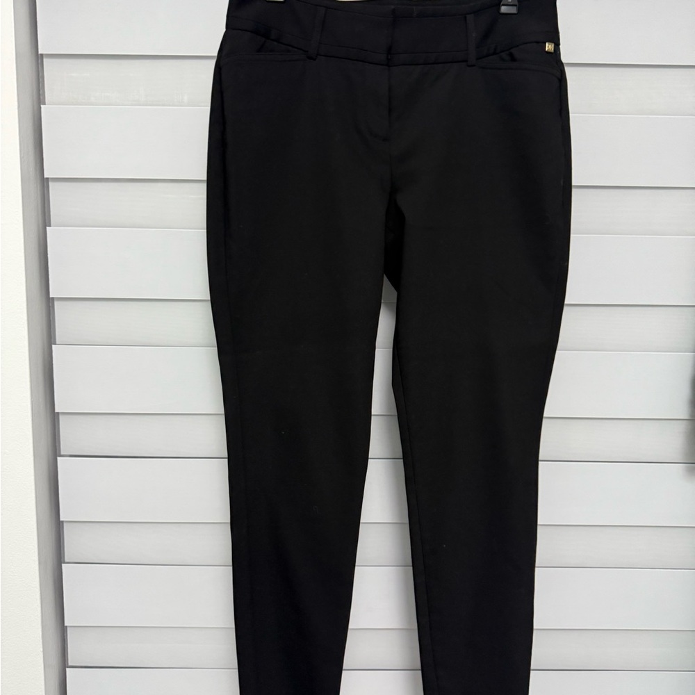 Ivanka Trump Black Straight-Leg Ponte Pants